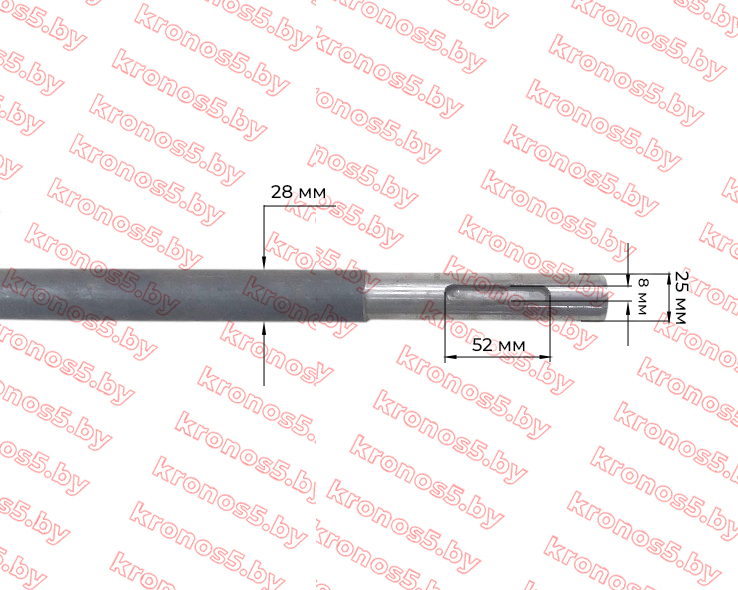 «Вал промежуточный редуктора косилки Wirax Z-069» - фото 4