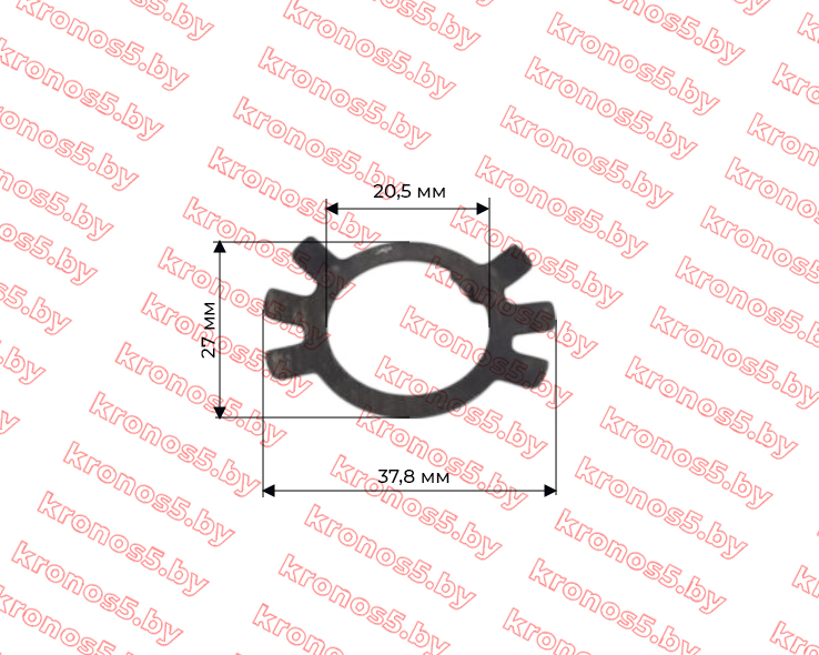 «Шайба корончатая гайки главного вала КПП 3+1 с ВОМ 178F/186F» - фото 2