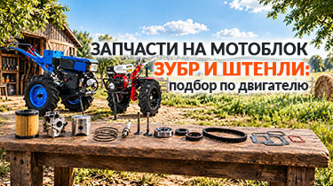 Запчасти на мотоблок Зубр и Штенли: подбор по двигателю