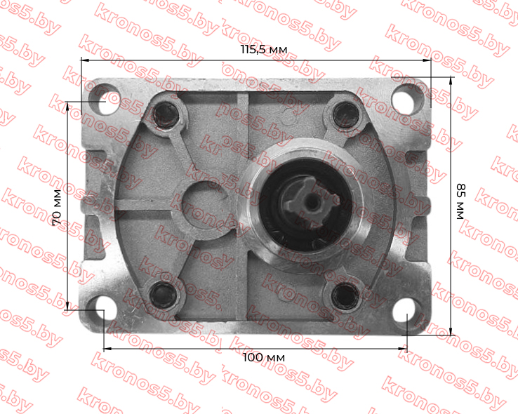 «Гидравлический насос (шестеренчатый) CBT-Е314 20 mpa левого вращения, привод шлиц, выход 180» - фото 4