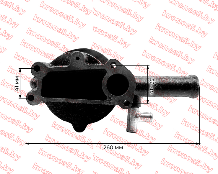 «Насос водяной (помпа) 1 ручей LL380/385/КМ385 усиленный» - фото 5
