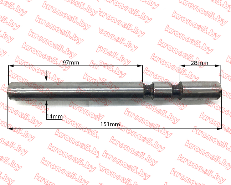 «Ось вилки повышающей/понижающей шестерни L-151 mm - КПП/6» - фото