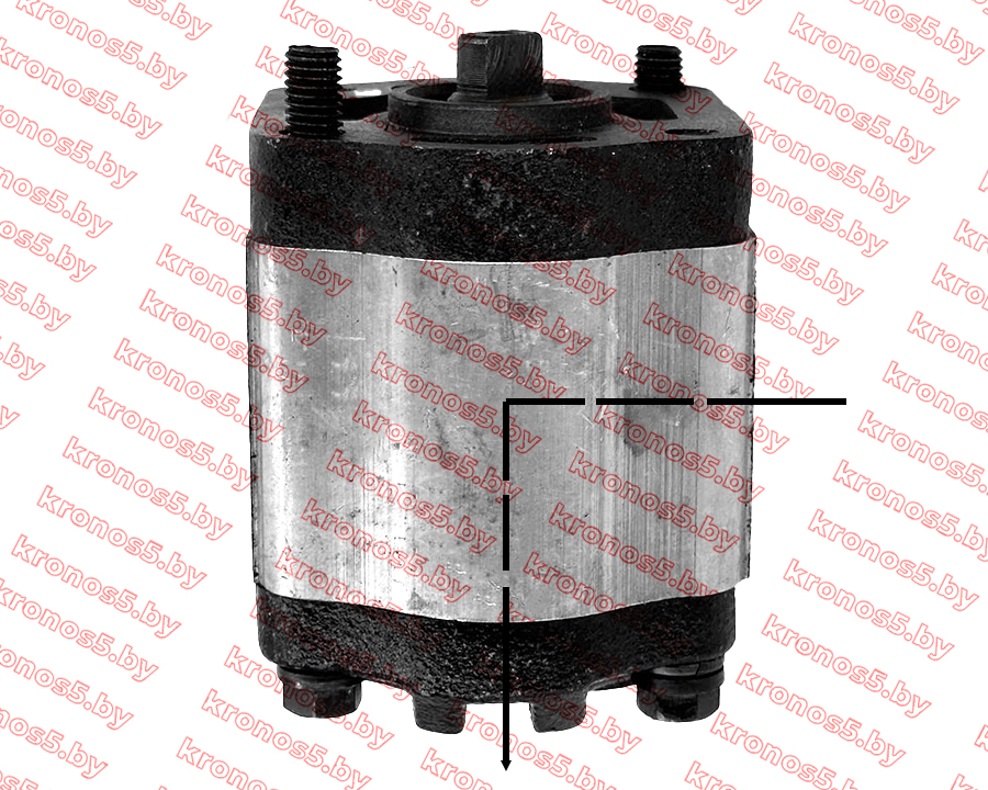 «Насос шестеренчатый - 314 левый, плоский, задний выход» - фото 2