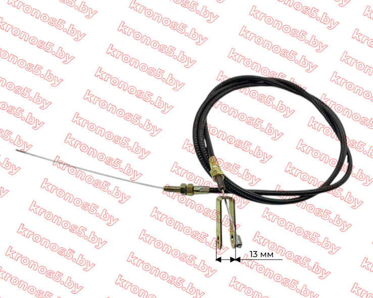 «Трос газа L-1550 mm (верх трос, низ вилка) - Минитрактор» - фото 2