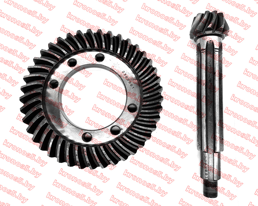 «Шестерня коническая заднего моста главная пара (шестерня:Z-41, вал:6 шлицов Z-10 ф=28 мм L-230 мм.)» - фото
