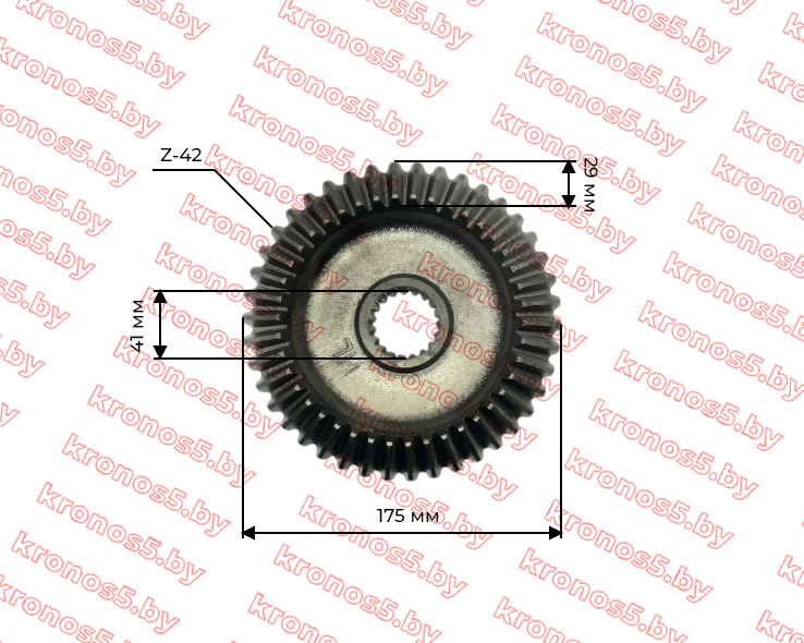 «Шестерня привода ступицы переднего моста Z-42 (19 шлицов) ZY254 (254/654)» - фото