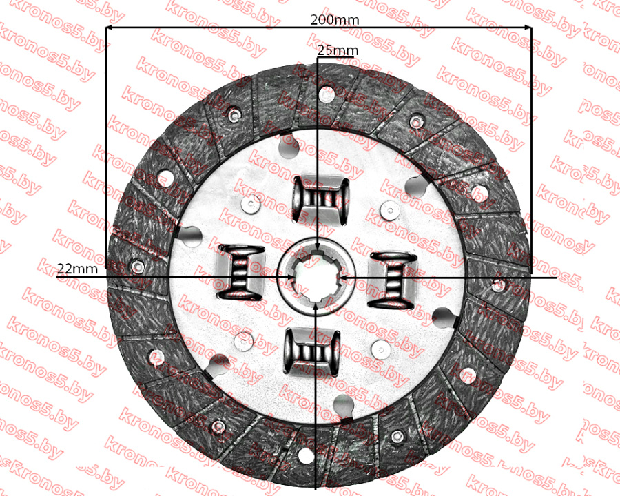 «Диск сцепления 200мм 6 шлицов пружинный гаситель ХТ220» - фото «Диск сцепления 200мм 6 шлицов пружинный гаситель ХТ220» - фото
