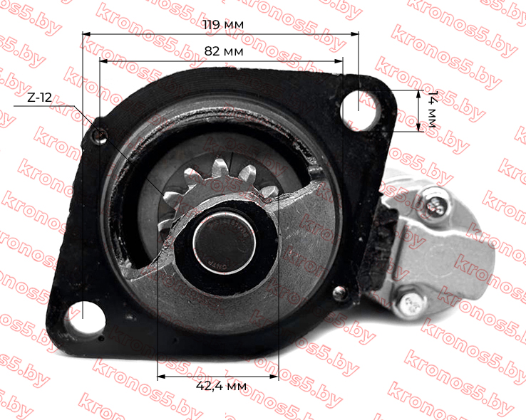 «Стартер редукторный электрический Z-12, Ф-82 мм/120 мм QDI1308AD/QDJ152TD» - фото 3