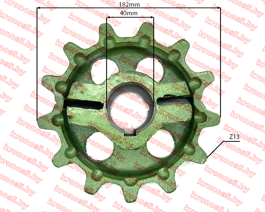 «Звездочка Z13 с бокшей ведущая переднего транспортера к картофелекопалке Z-609 Ф= 40 мм» - фото