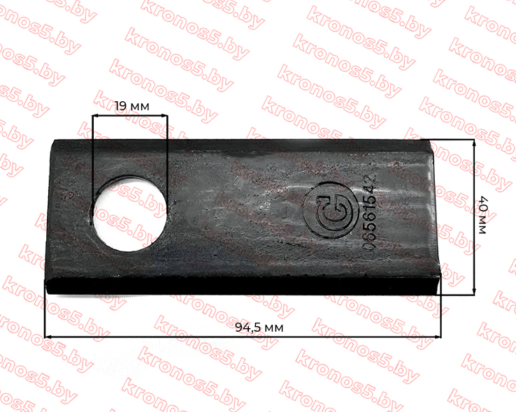 «Нож к роторной косилке Wirax  (Lisicki 1 шт.) Польша» - фото