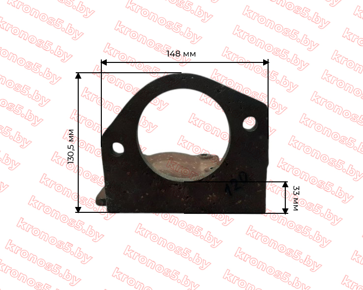 «Кронштейн крепления стартера Тип-2 (L-120 мм, М12 d-82 мм, h-33 мм) S195 S1100 S1105» - фото 4