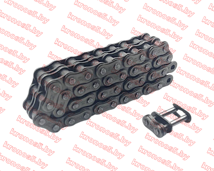 «Цепь 08В-2 (2ПР 12,7) PREMIUM двухрядная 19 звеньев + замок, для привода редуктора» - фото