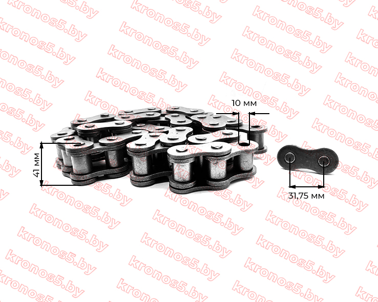 «Цепь фрезы приводная  Bomet 19 звеньев + замок (20В-1) PREMIUM» - фото 3