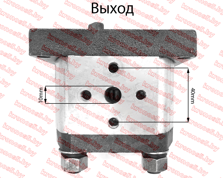 «Гидравлический насос (шестернчатый) CBN-E306 R195/195N, левого вращения, плоский привод, выход 180гр» - фото