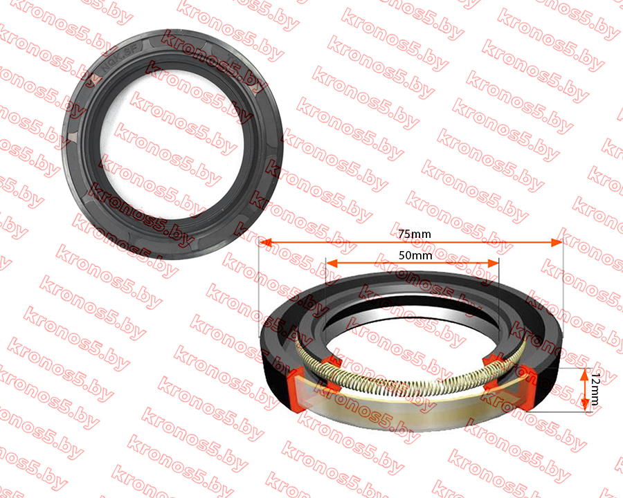 «Сальник арм. (манжета) 50х75х12 (коленвал R190/192/195)» - фото «Сальник арм. (манжета) 50х75х12 (коленвал R190/192/195)» - фото