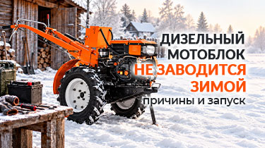 Дизельный мотоблок не заводится зимой: причины и запуск в мороз