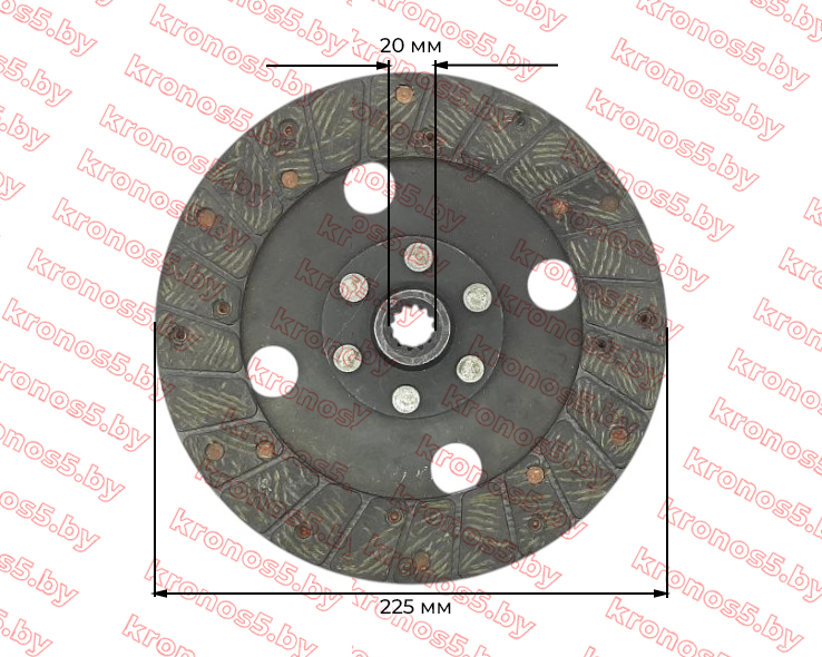 «Диск сцепления ведомый Т654С 12 шлицов, D= 225 мм» - фото 3