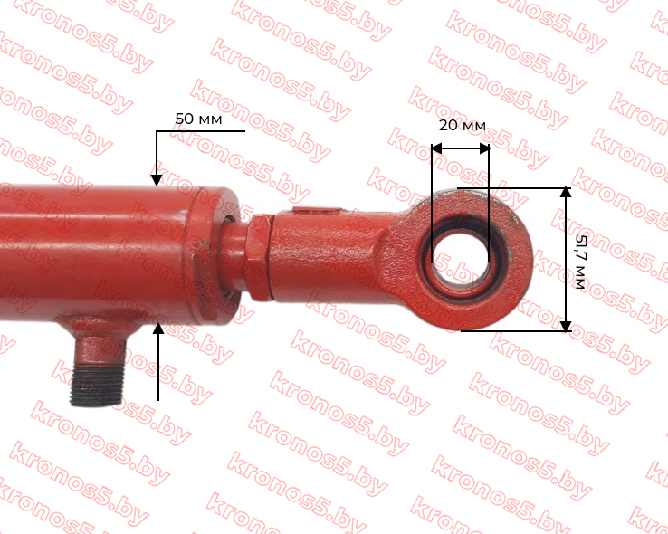 «Гидравлический цилиндр к минитрактору L=405 мм. (l-355-505 мм)» - фото 2