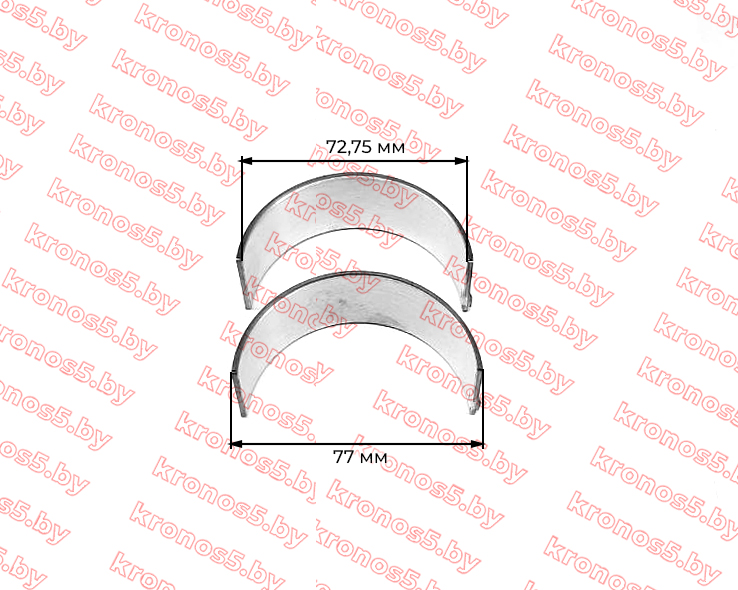 «Вкладыши шатуна SF138 Ø73 мм (+0,25)» - фото 4