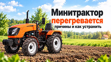 Минитрактор перегревается: причины и как устранить