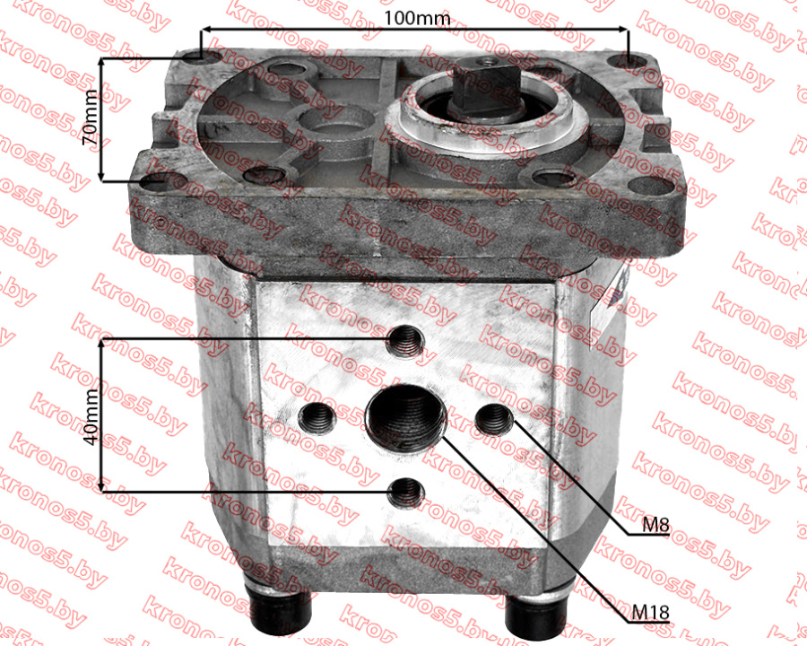 «Насос шестеренчатый - 314 плоский, боковой выход» - фото 4