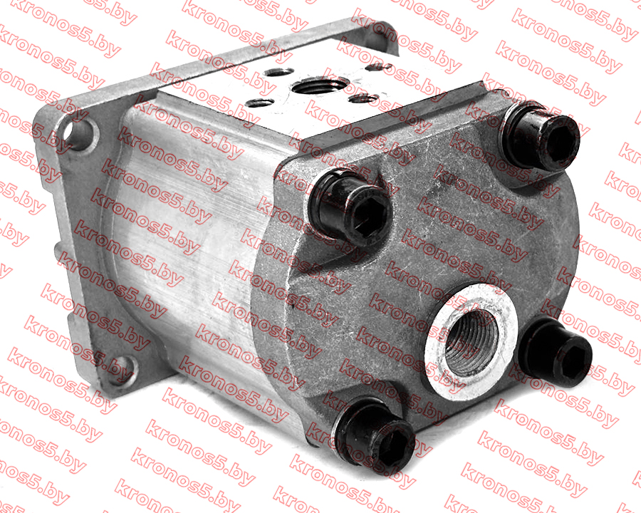 «Гидравлический насос (шестеренчатый) левый CBN-E320 (шлицевой привод, с площадкой, выходы под 90°)» - фото 4