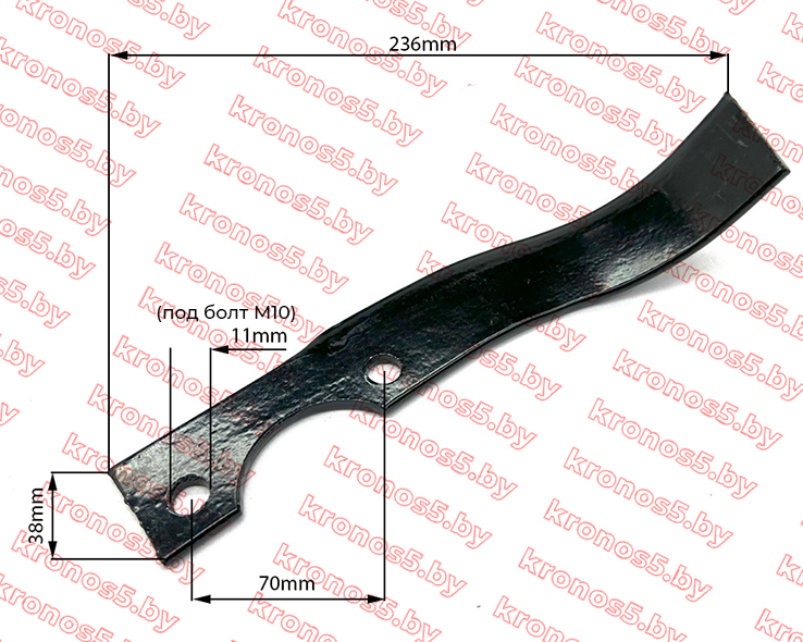 «Нож почвофрезы для мотоблоков с воздушным охлаждением левый» - фото