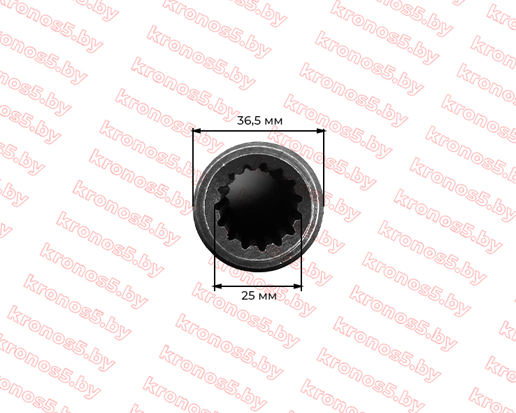 «Муфта хвостовика переднего моста ф=36, L-60 мм, Z-15, Кентавр 244» - фото 3