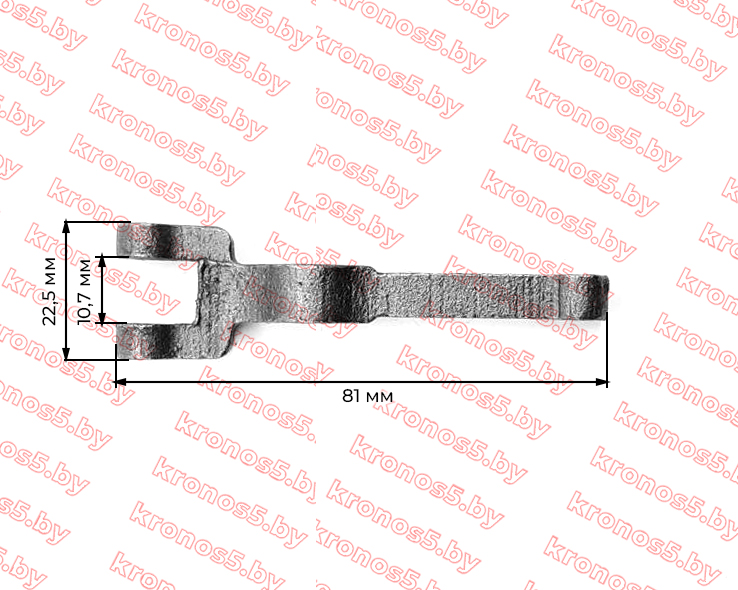 «Лапка выжима (рычаг отжимной) сцепления L - 80 мм КПП/6» - фото 2