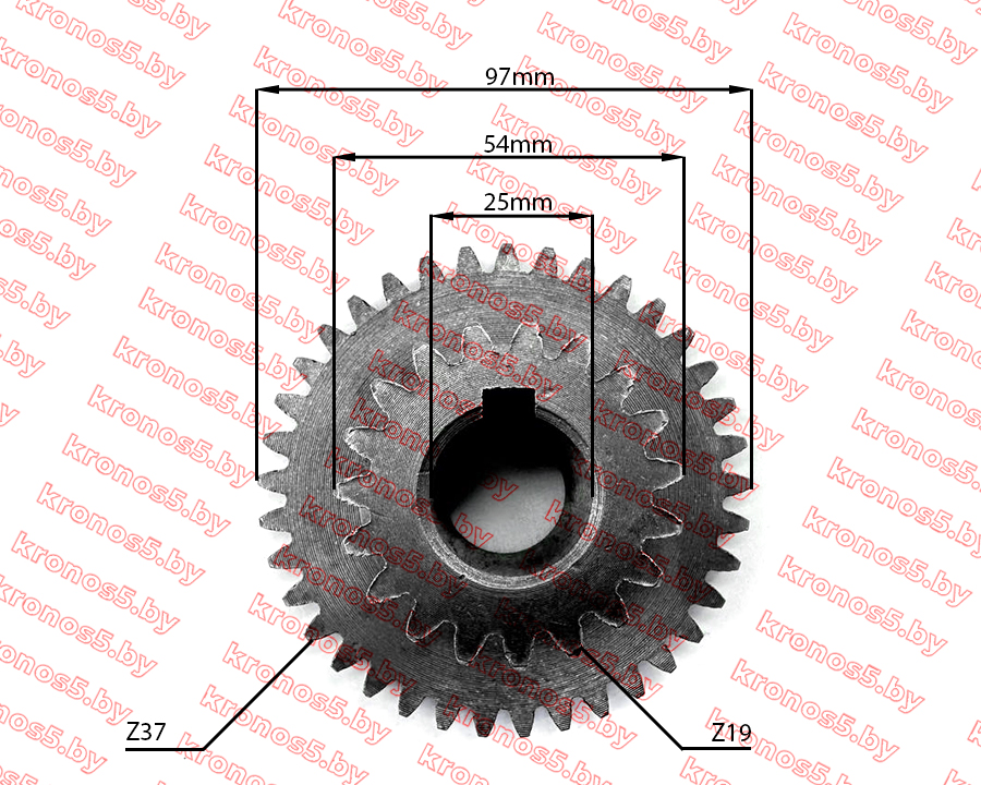 «Шестерня повыш/пониж передачи неподвижная Z-19/37 120/220» - фото