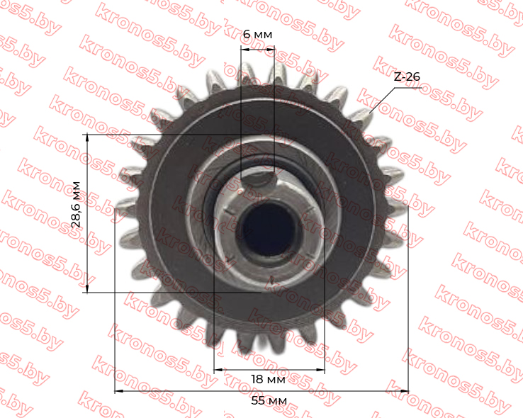 «Вал заднего хода в сборе (КПП 3+1) Кентавр 2016Б» - фото 4