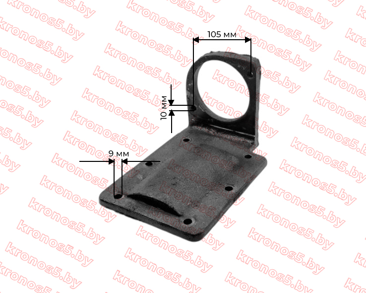 «Кронштейн крепления стартера ZS1100 (L-105 мм, М10 d-82 мм, h-29 мм)» - фото