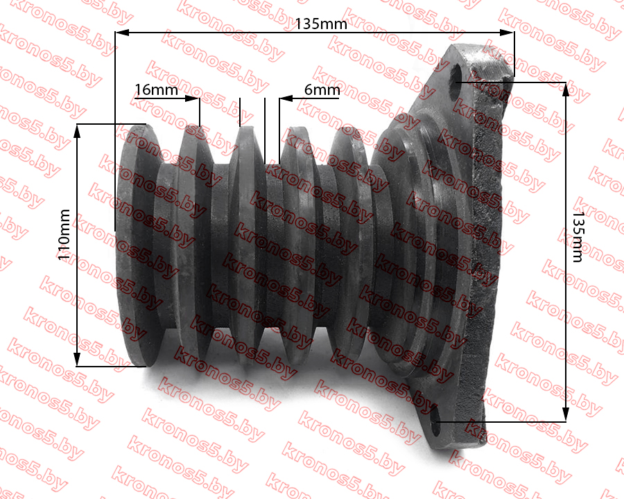 «Шкив маховика 5-ти ручейковый Ø110 мм. R195/195N» - фото