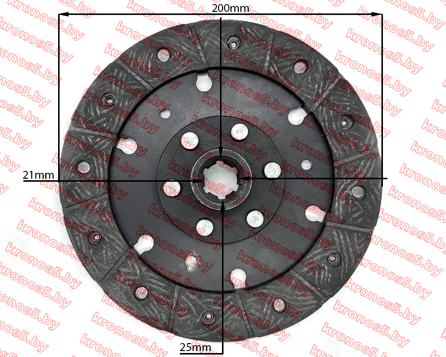«Диск сцепления SF220 6 шлицов Ф=200 мм. шлиц 25 мм.» - фото «Диск сцепления SF220 6 шлицов Ф=200 мм. шлиц 25 мм.» - фото