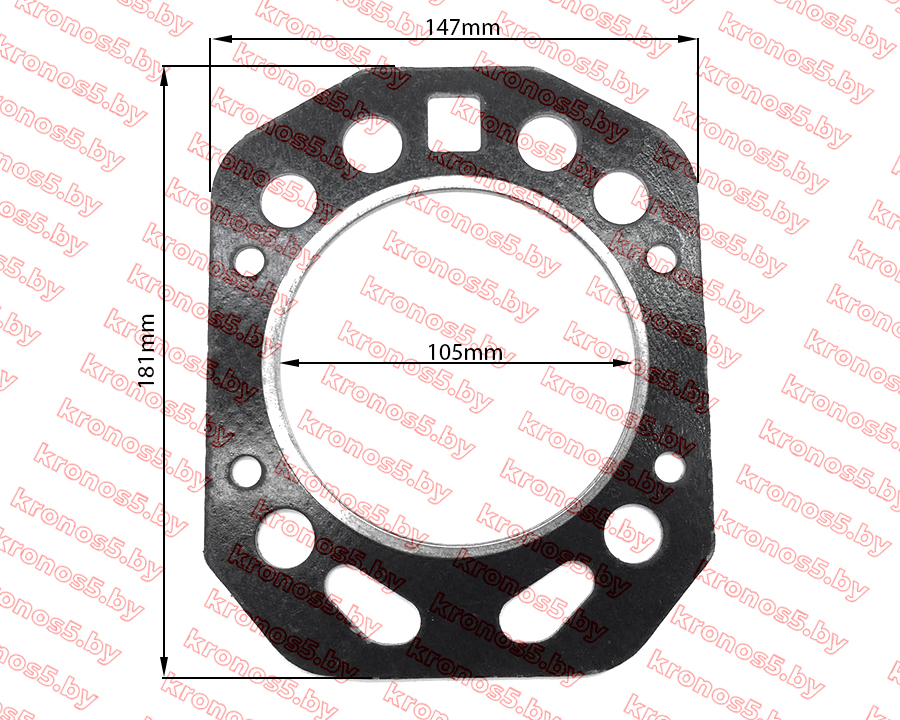 «Прокладка головки блока цилиндров ГБЦ R195/195N 105 мм (без хвоста)» - фото