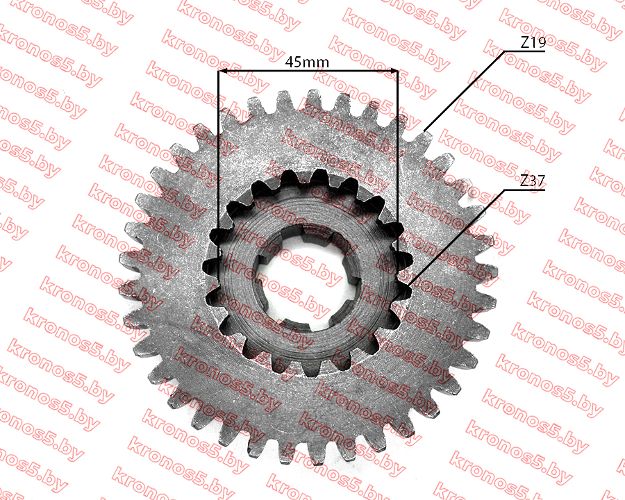 «Шестерня повышенной/пониженной передачи подвижная Z-19/37/6» - фото 3 «Шестерня повышенной/пониженной передачи подвижная Z-19/37/6» - фото 3