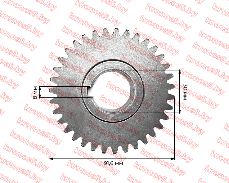 «Шестерня ВОМ Z-35 (под шпонку) » - фото 4