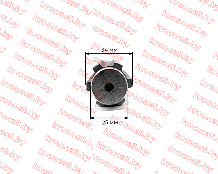 «Вал первичный редуктора почвофрезы с шестеренчатым приводом Z-6 L-228 (230) мм ф-24» - фото 3