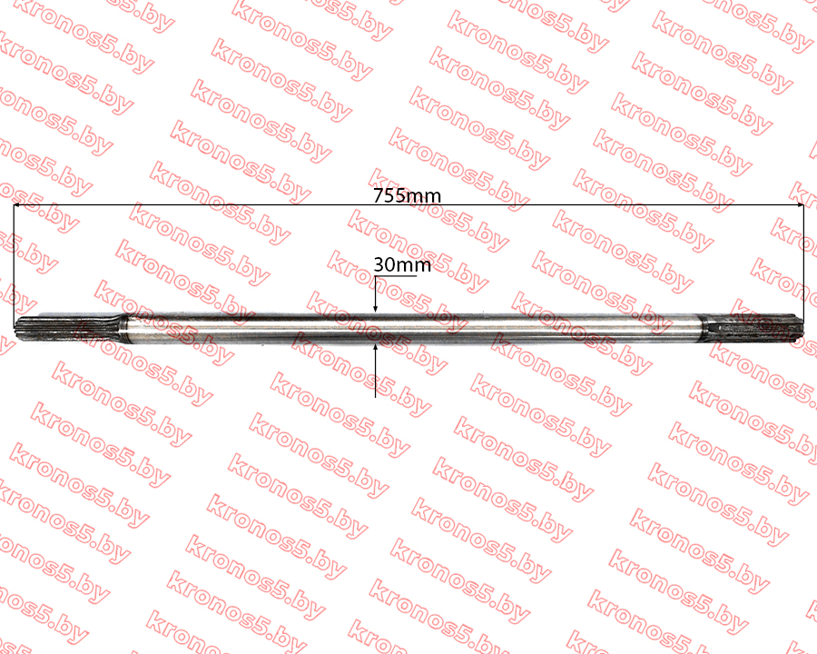 «Вал карданный переднего моста L=755 мм 224/244» - фото