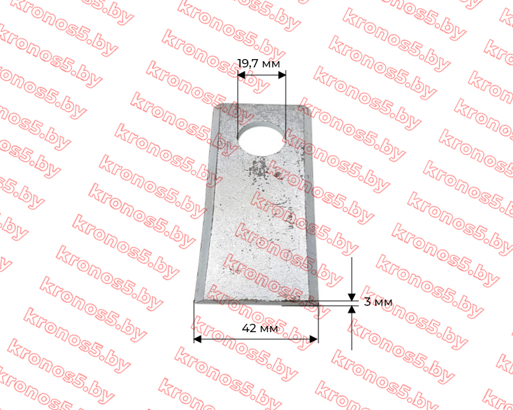 «Нож к роторной косилке Wirax/Lisicki 1,35/1,65/1,85 (96*40*3) Китай» - фото