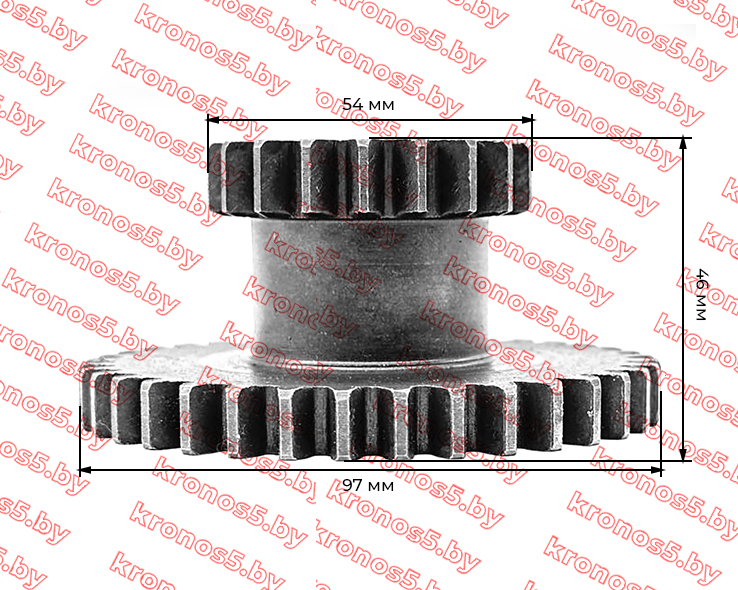 «Шестерня повышенной/пониженной передачи неподвижная (шпонка) Z- 19/37» - фото 5
