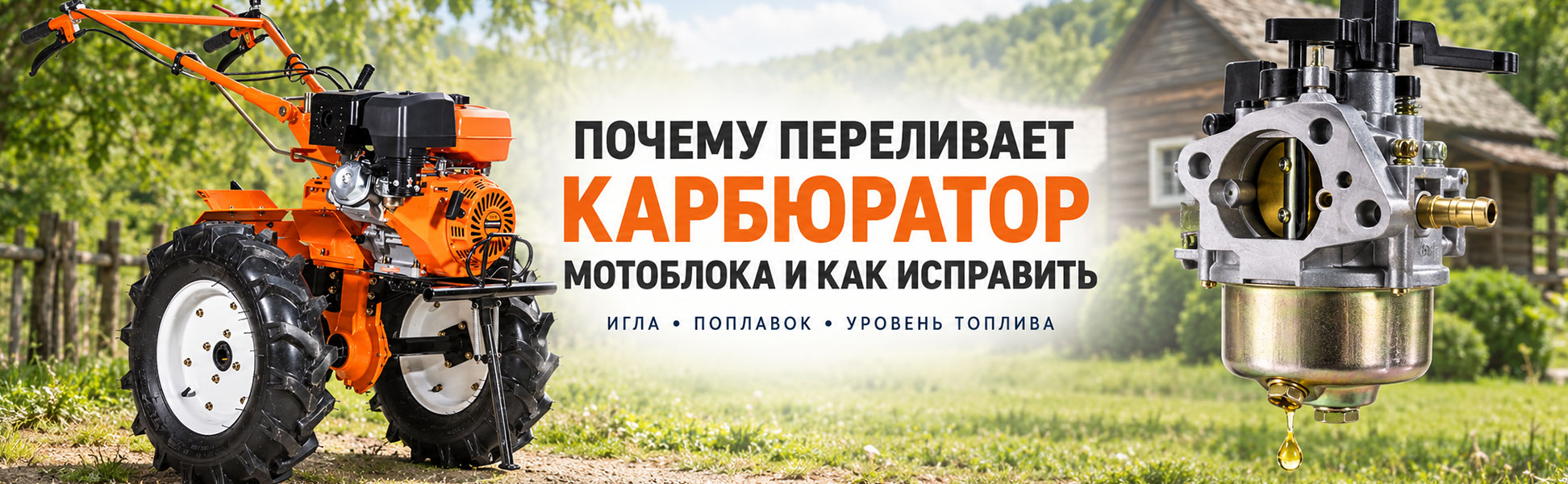 Почему переливает карбюратор мотоблока и как исправить