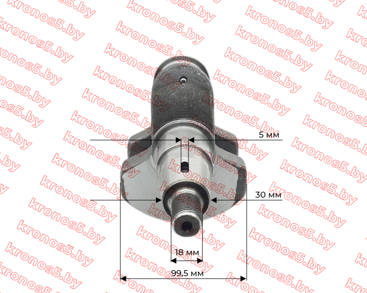 «Коленвал голый под шлиц ф=25 мм 186F» - фото 3