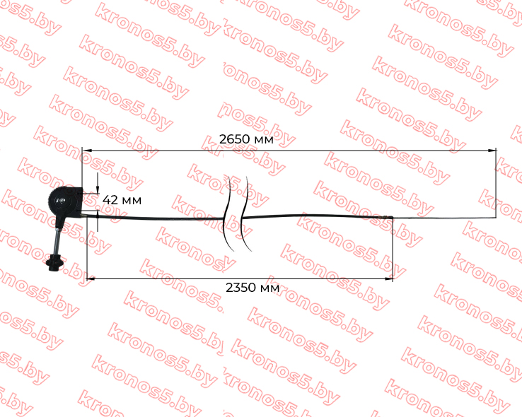 «Регулятор (рычаг газа) акселератора тракторный ручной с тросом (ручной газ)» - фото 5