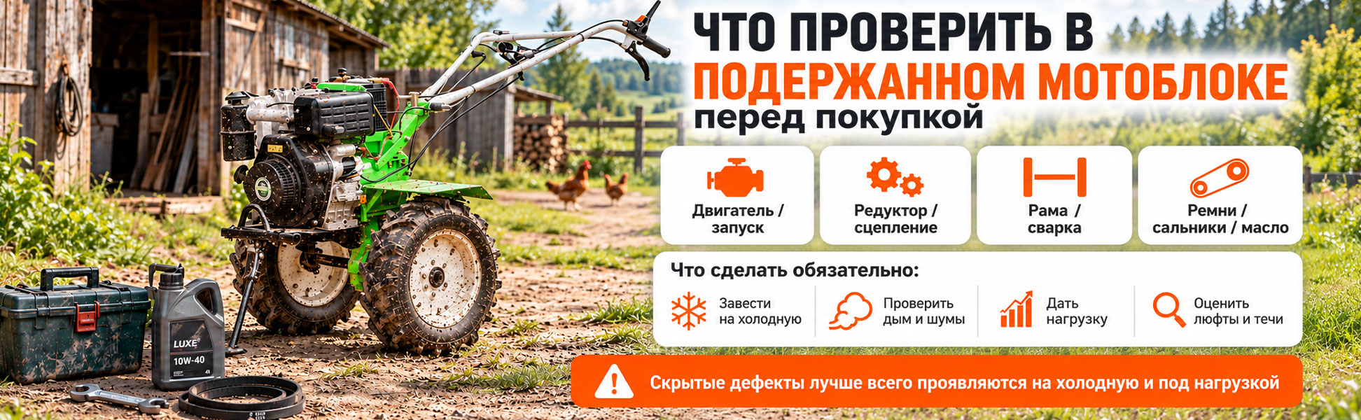 Что проверить в подержанном мотоблоке перед покупкой