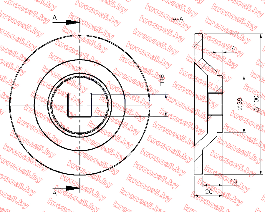 «Диск резиновый сортировочного стола крайний Anna» - фото 3