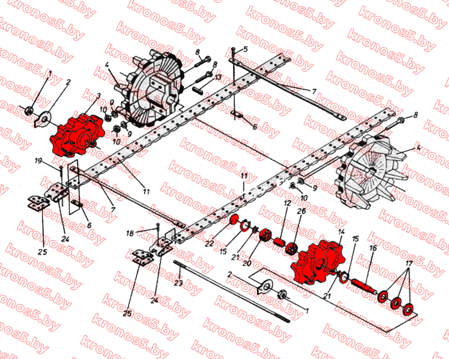 «Звездочка встряхивающая (встряхиватель) основного транспортера Anna Z-644» - фото 4