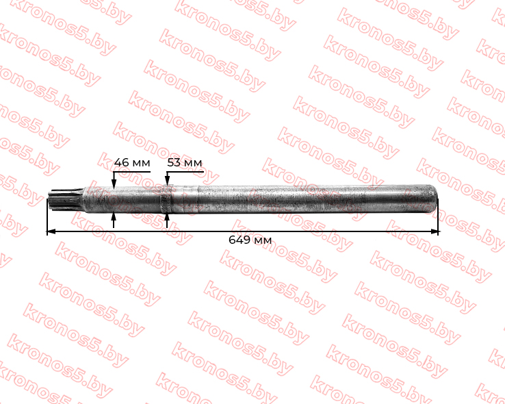 «Полуось задняя удлинненная  L=649, Ф=49 мм SK» - фото 4