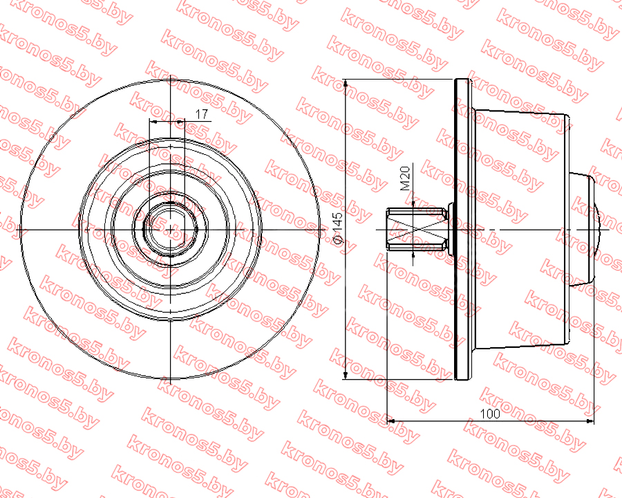 «Ролик верхний поддерживающий главного транспортера Anna, Bolko» - фото 4