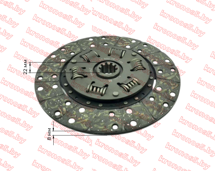 «Диск сцепления Кентавр 244 Тип2 10 шлицов, D-225 мм.» - фото 3